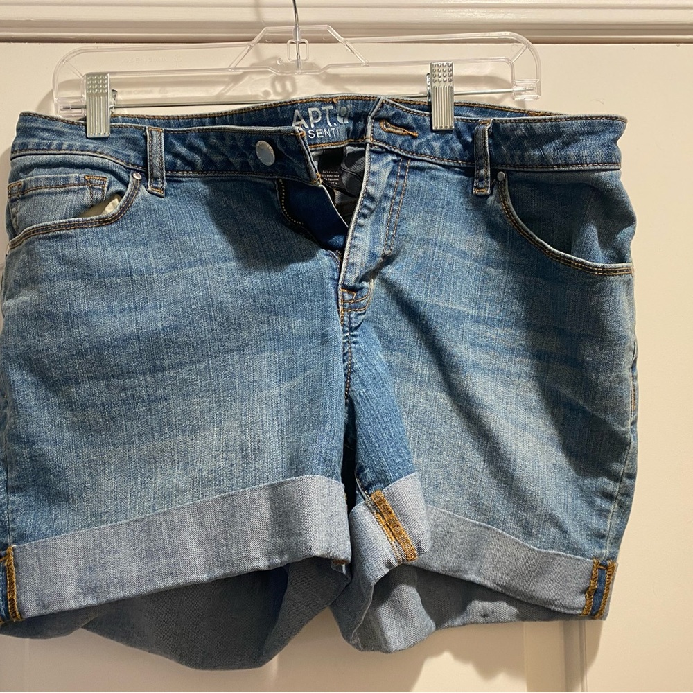 Apt. 9 Blue Jean Shorts with Rolled Cuffs